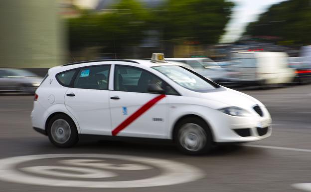 Un taxi en Madrid. 