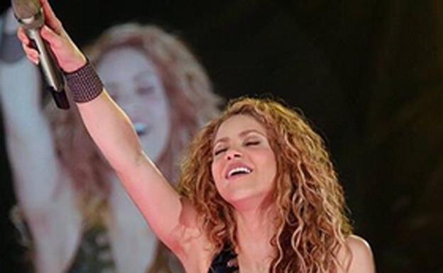 Shakira durante un concierto. 