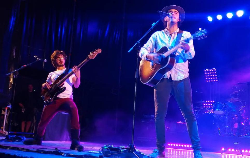 El grupo Morat, durante su concierto en el Auditorio Municipal de Ponferrada. 