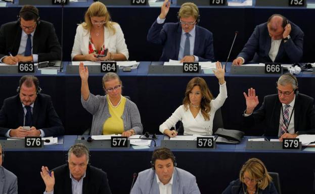 Momento de la votación en el Parlamento Europeo.