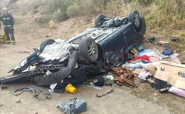 Imagen del estado en el que quedó el vehículo tras el accidente.
