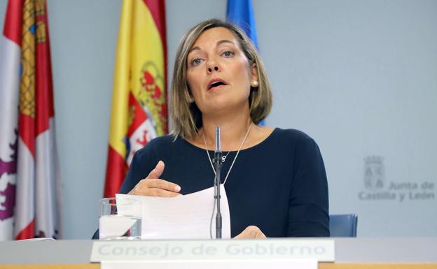 La consejera de Agricultura y Ganadería y portavoz de la Junta de Castilla y León, Milagros Marcos, comparece en rueda de prensa posterior al Consejo de Gobierno.