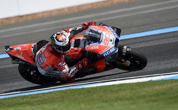 Jorge Lorenzo, durante los entrenamientos. 