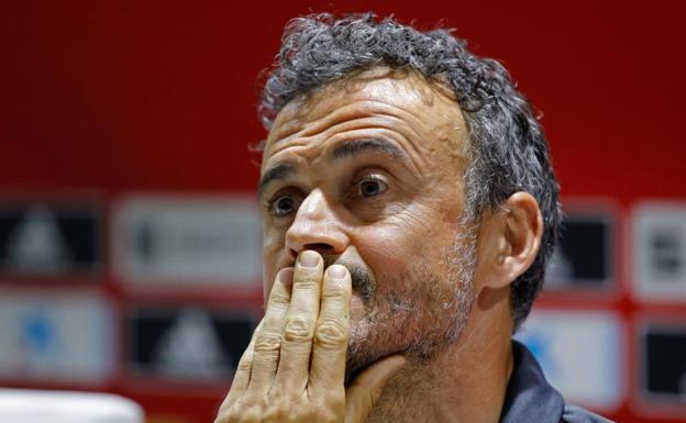 Luis Enrique, durante la rueda de prensa previa al partido ante Inglaterra.