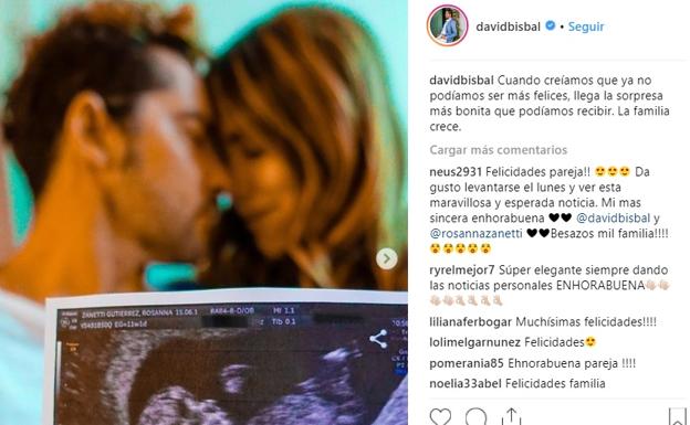 Bisbal y Rosanna Zanetti esperan su primer hijo