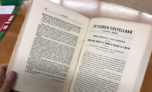 En mayo de 1920, Román G. Durán analiza la epidemia gripal de 1918 en la provincia de Valladolid en un articulo publicado en 'La Clínica Castellana'. 