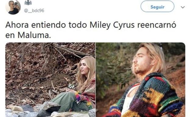 Comparándolo con Miley Cyrus. 