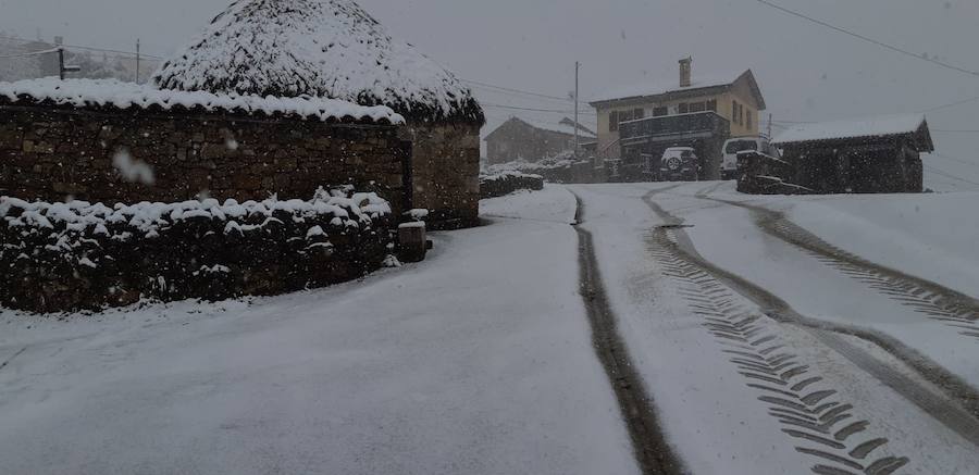 Fotos: La nieve complica la circulación de Pajares, el Huerna y Somiedo