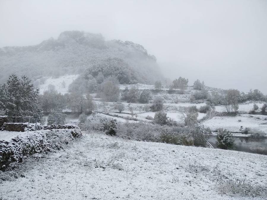 Fotos: La nieve complica la circulación de Pajares, el Huerna y Somiedo