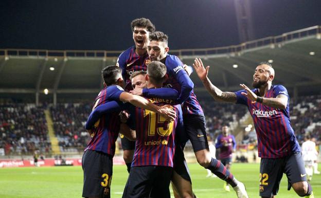 Clément Lenglet celebra su gol en el Reino de León.