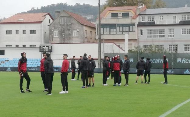 Los jugadores de la Cultural, en Barreiro.