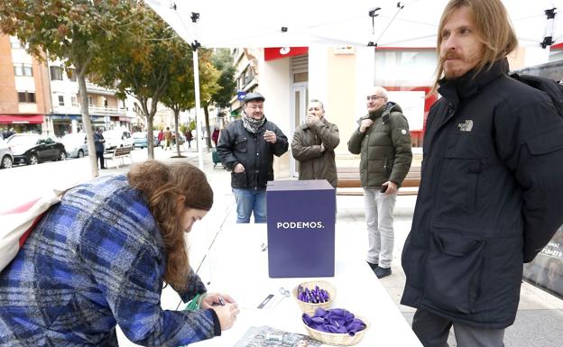 Pablo Fernández, este martes, en la localidad de Astorga.