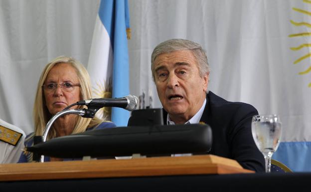 El ministro de Defensa de Argentina, Oscar Aguad.