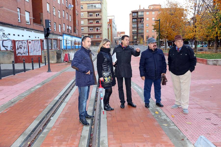 Fotos: Visita institucional al trazado ferroviario del barrio de San Mamés