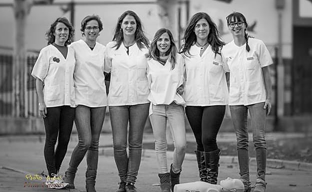 Las seis enfermeras encargadas del proyecto. 