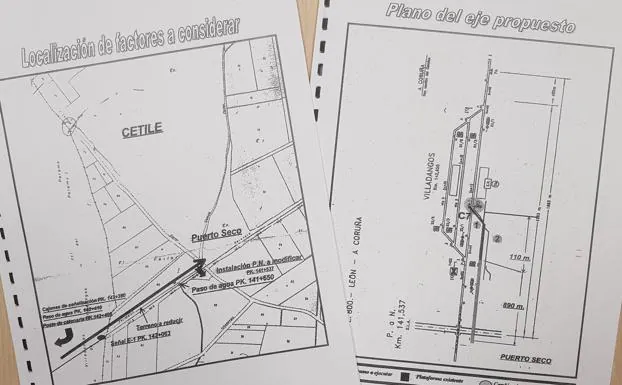 Imagen de la documentación del proyecto elaborado en 2002 para conectar Villadangos y Cetile.