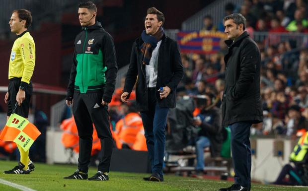 Víctor Cea, en el Camp Nou.