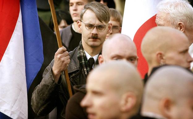 Marcha neonazi en Berlín. 