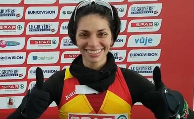 Nuria Lugueros, tras el Europeo de Cross de Samorin (Eslovaquia) de 2017.