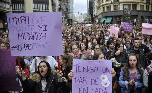 Manifestación en Bilbao tras la sentencia de La Manada.