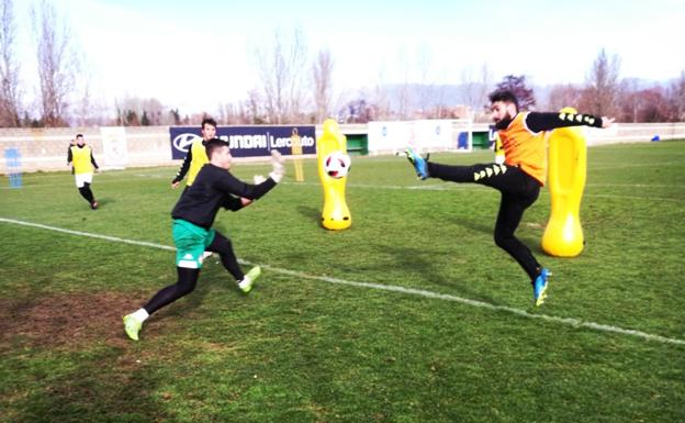 Lance de un entrenamiento de esta semana.