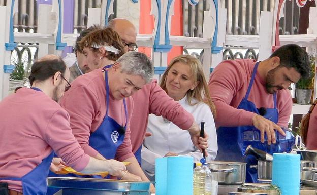 Un momento de la grabación de Masterchef Celebrities en León. 