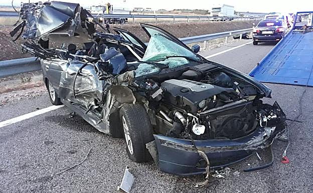 En la autovía A-62 a la altura de Sancti Spiritus, Salamanca, ocurrido a mediados de octubre de este año, con el resultado de un herido. 