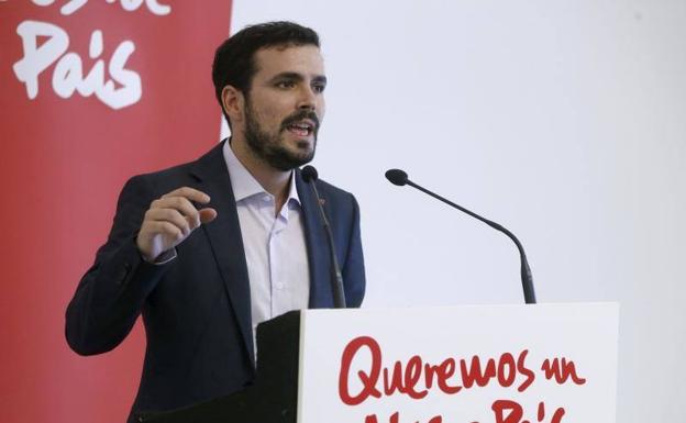 El coordinador federal de IU, Alberto Garzón.