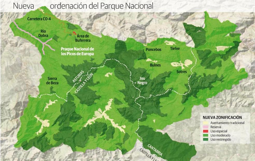 Nueva zonificación de los PIcos de Europa. 