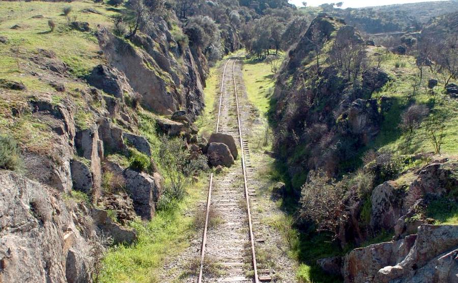 Vías del Tren de la Plata, actualmente en desuso. 