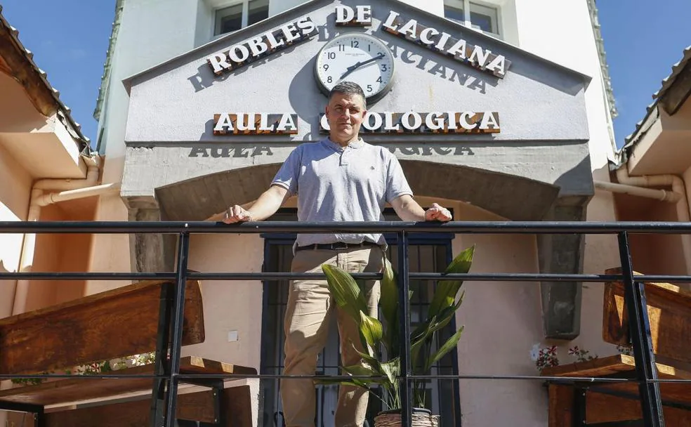 Policarpo Fernández, uno de los responsables del Aula Geológica de Robles de Laciana.