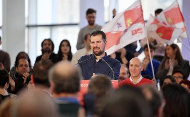 Luis Tudanca en el acto de presentación de su candidatura. 