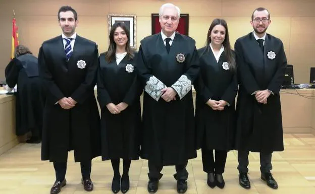 Los cuatro jueces que han jurado su cargo en el TSJCyL.