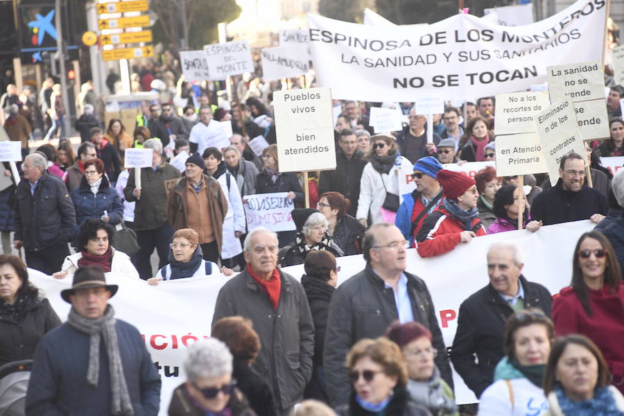 Fotos: Manifestación en Valladolid en defensa de la sanidad pública de Castilla y León