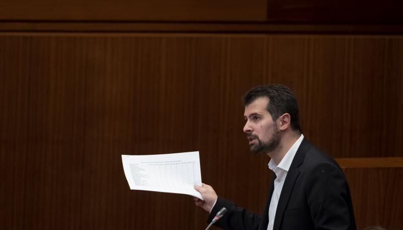 Luis Tudanca, durante su intervención.