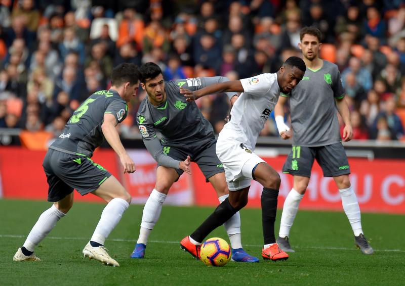 Kondogbia, en una acción del encuentro. 