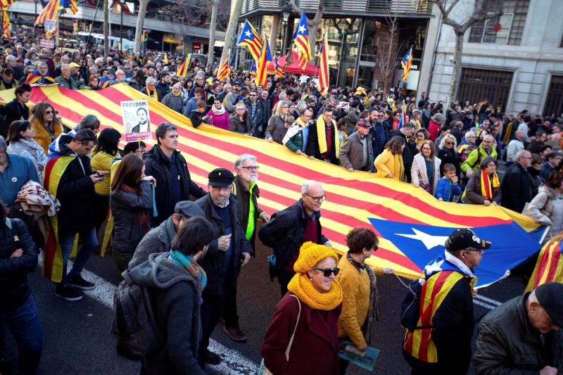 Fotos: La manifestación contra el juicio del &#039;procés&#039;, en imágenes