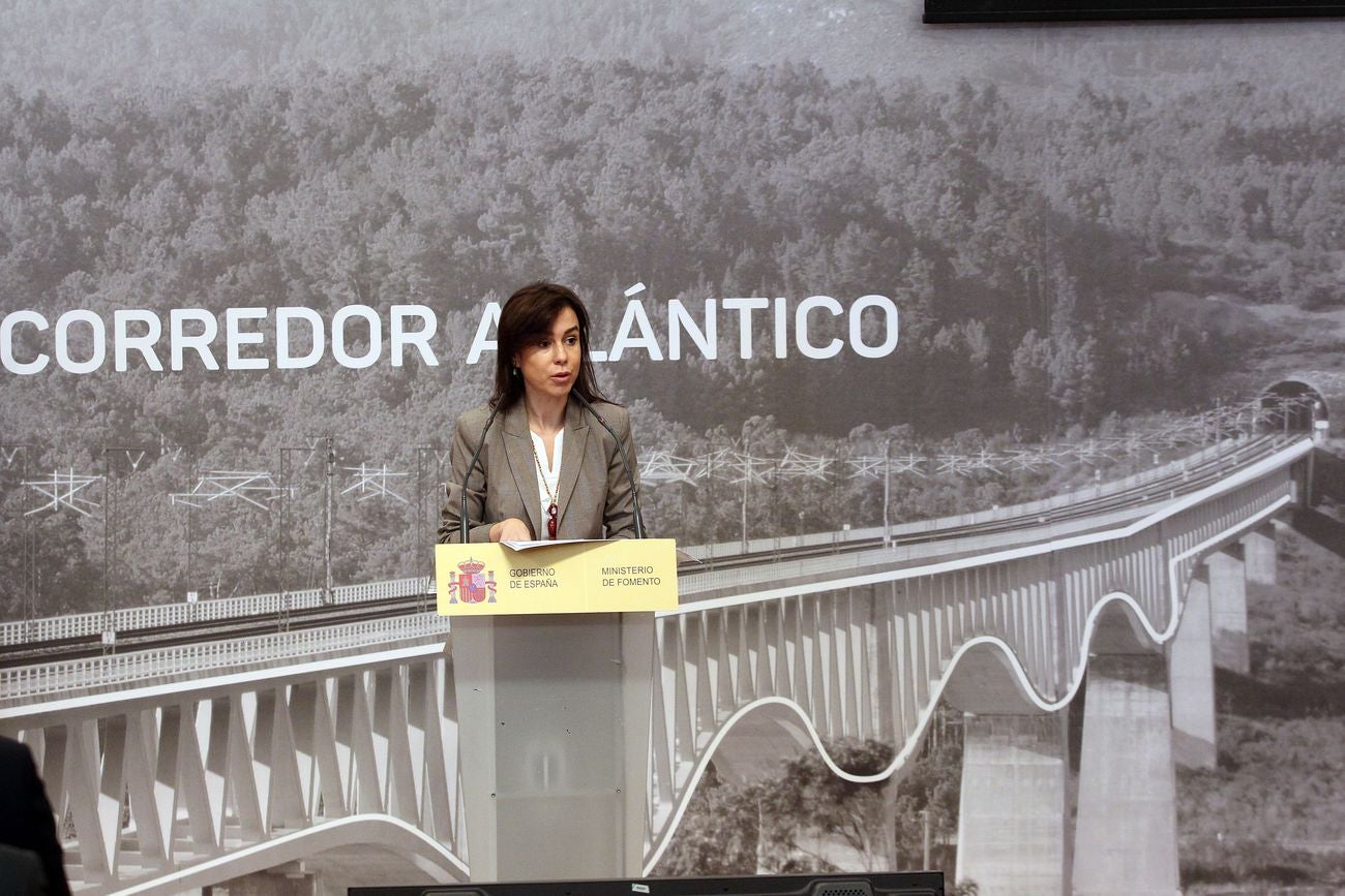 El consejero de Fomento de Castilla y León, Juan Carlos Suárez-Quiñones acude al acto de presentación del Corredor Atlántico que preside el ministro de Fomento José Luis Ábalos.