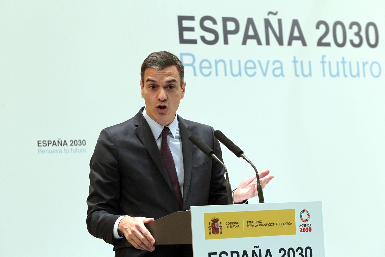 El presidente del Gobierno, Pedro Sánchez, presenta el marco 'Energía y Clima', que incluye el anteproyecto de Ley de cambio Climático, el borrador del Plan Nacional Integrado de Energía y Clima y la Estrategia de Transición Justa.