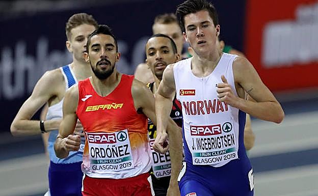Saúl Ordóñez, en la semifinal del Europeo de Glasgow.