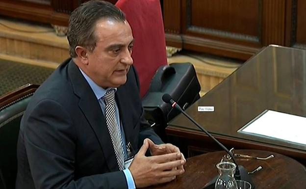 Manel Castellví, durante su declaración este jueves en el Tribunal Supremo en el juicio del 'procés'.