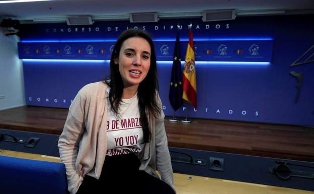 Irene Montero, portavoz de Unidos Podemos en el Congreso de los Diputados.