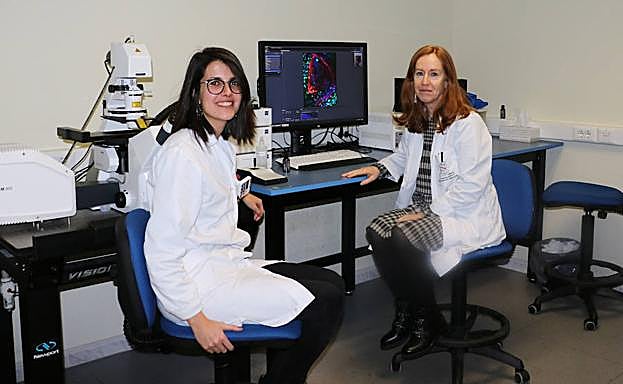 Imagen de las investigadoras leonesas Marta Lombó y Paz Herráez.