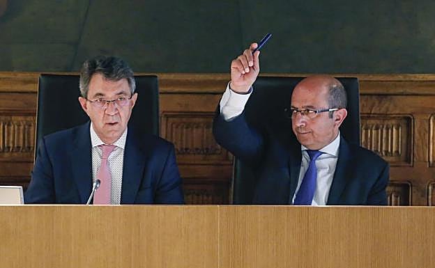 Un instante del pleno municipal celebrado este miércoles.