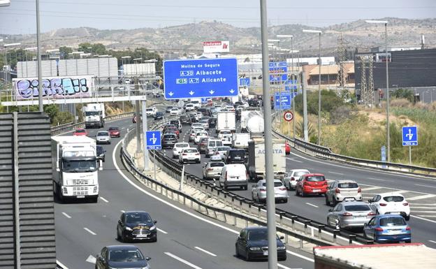 La autovía A-7 a su paso por Murcia.