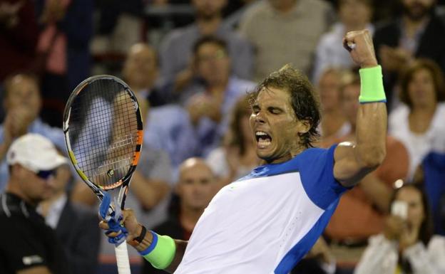 Rafa Nadal celebra una de sus victorias. 