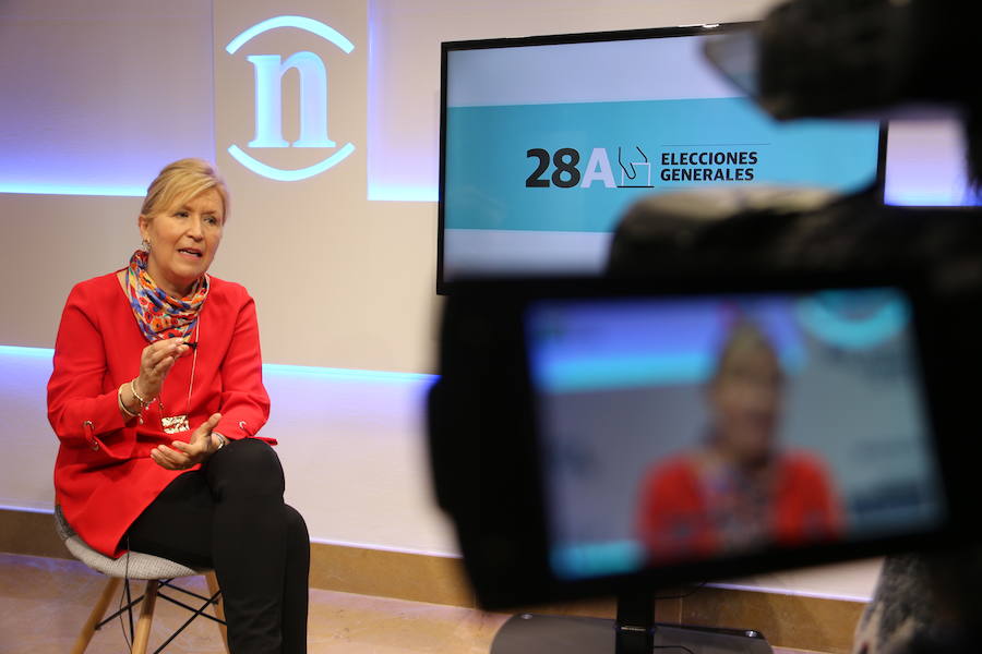 Carmen González Guinda, durante la entrevista. 