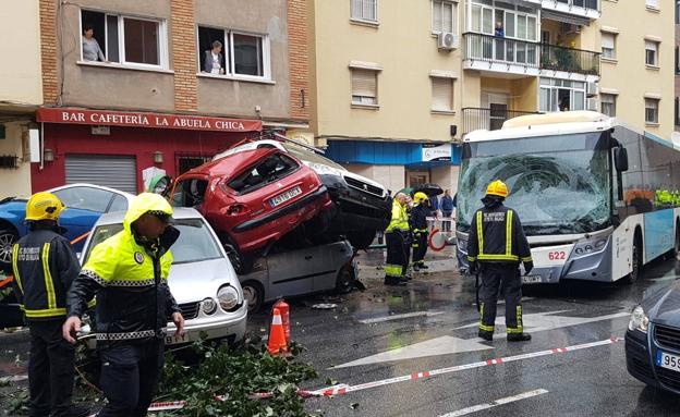 Imagen del accidente registrado este viernes.