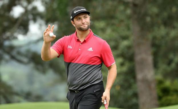 Jon Rahm, durante la ronda final del Masters de Augusta.