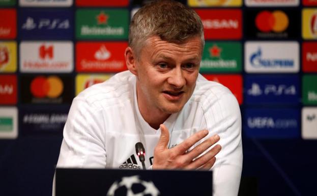 Ole Gunnar Solskjaer, en la rueda de prensa previa al Barcelona-United.